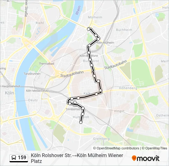 159 Bus Line Map