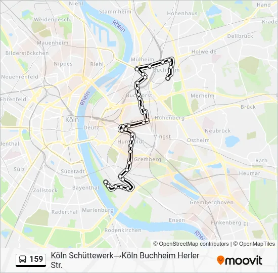 159 Bus Line Map