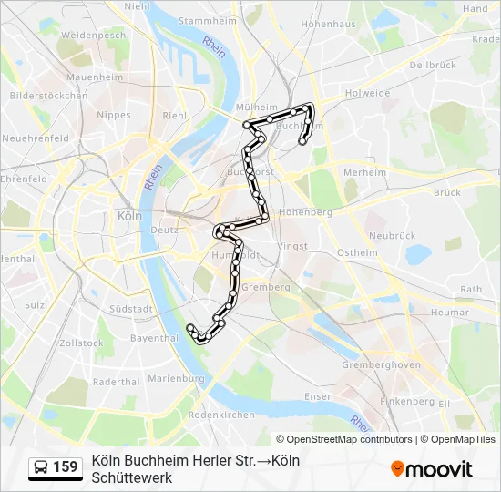159 Bus Line Map