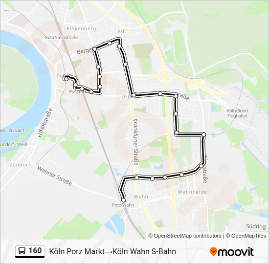 160 Bus Line Map