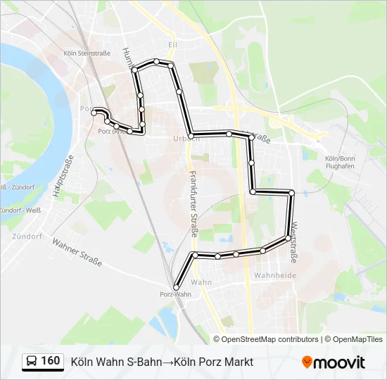 160 Bus Line Map