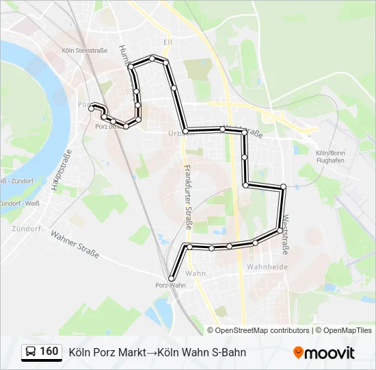 160 Bus Line Map