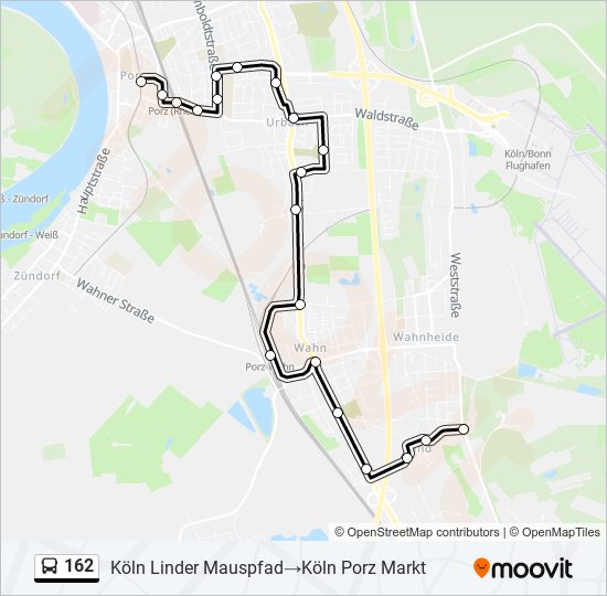 162 bus Line Map