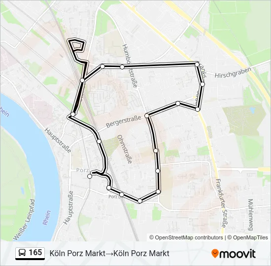 165 Bus Line Map