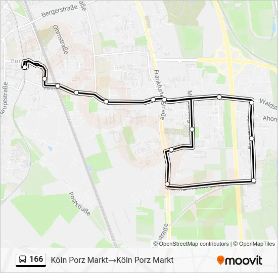 166 Bus Line Map