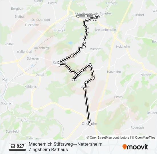 827 Bus Line Map