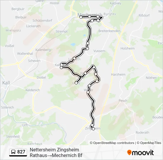 827 Bus Line Map