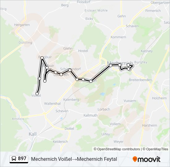 897 Bus Line Map