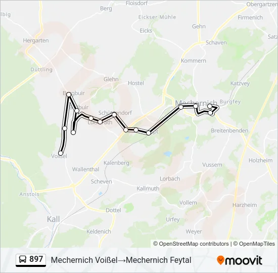 897 Bus Line Map