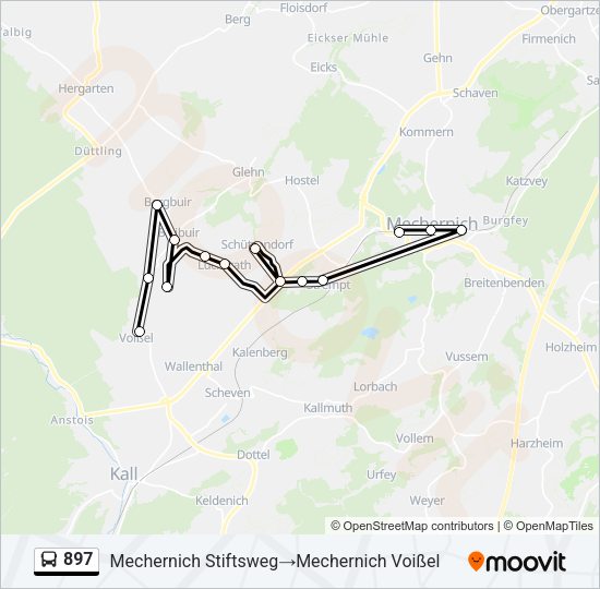 897 Bus Line Map