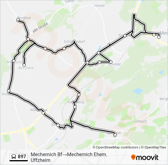 897 Bus Line Map