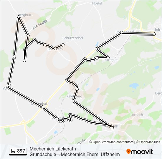 897 Bus Line Map
