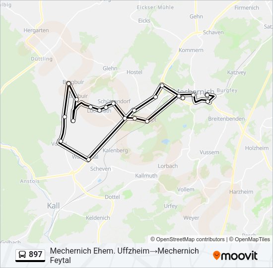 897 Bus Line Map