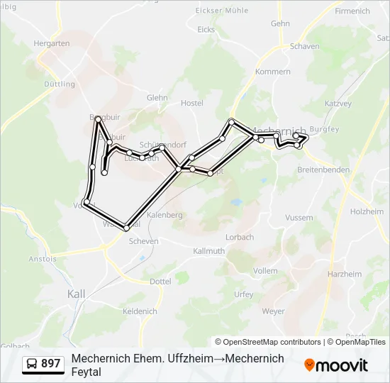 897 Bus Line Map
