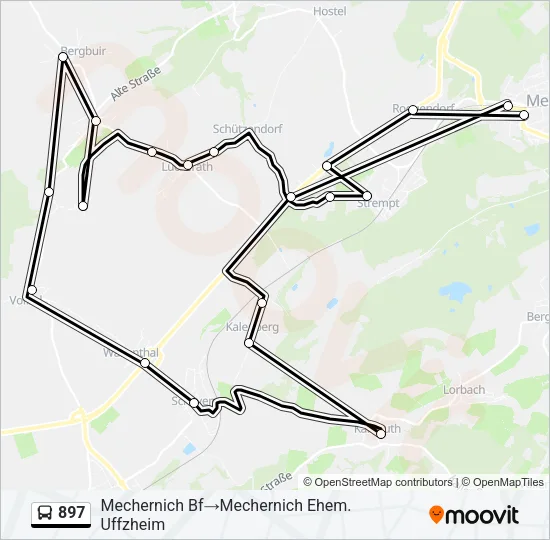 897 Bus Line Map