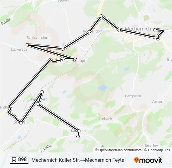 898 Bus Line Map