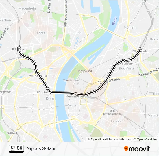 S6 Train Line Map