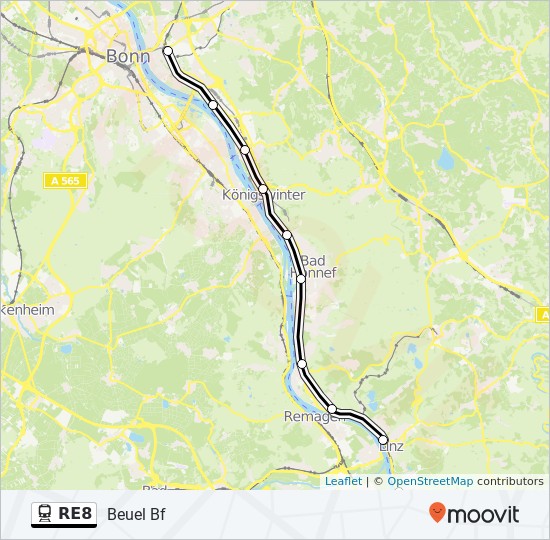 RE8 DB DB Regio AG, Region NRW Bahn Fahrpläne Moovit