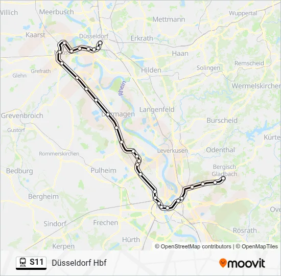 S11 Train Line Map