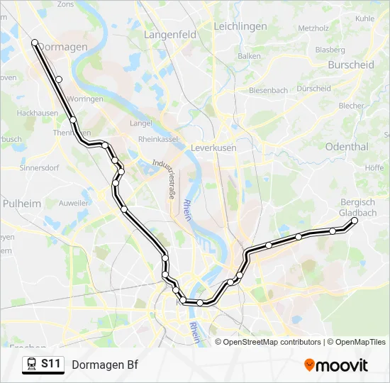 S11 Train Line Map