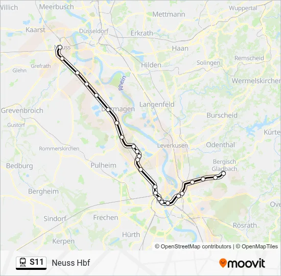 S11 Train Line Map
