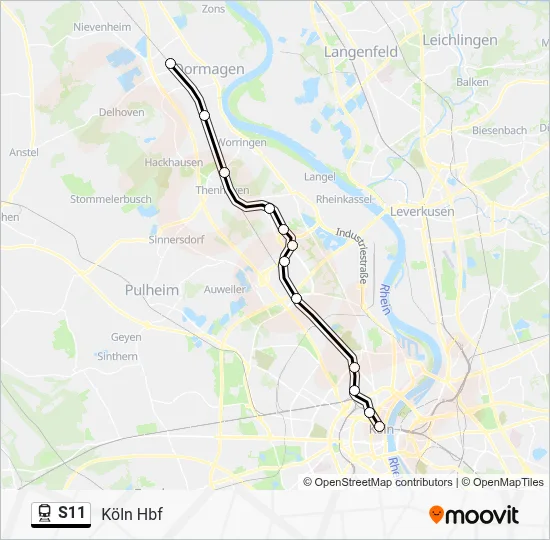 S11 Train Line Map