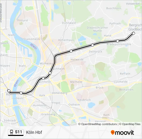 S11 Train Line Map