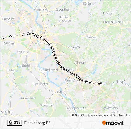 Bahnlinie S12 Karte