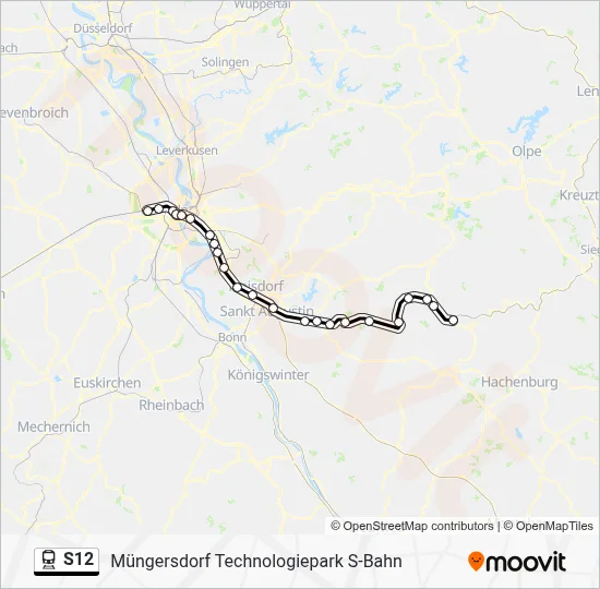 Bahnlinie S12 Karte