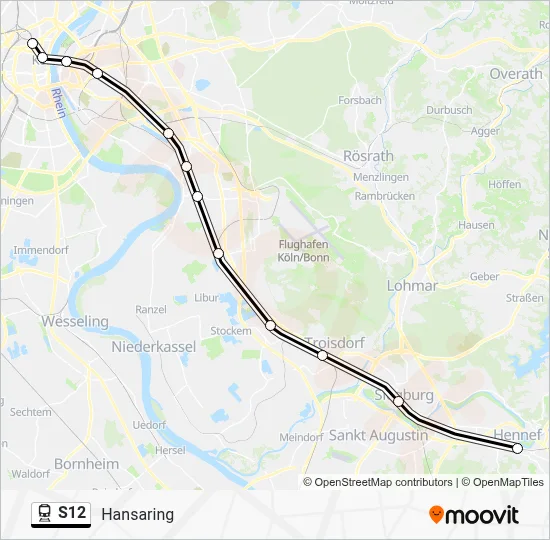 Bahnlinie S12 Karte