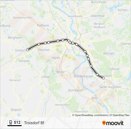 S12 Train Line Map
