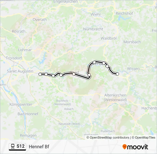 S12 Train Line Map