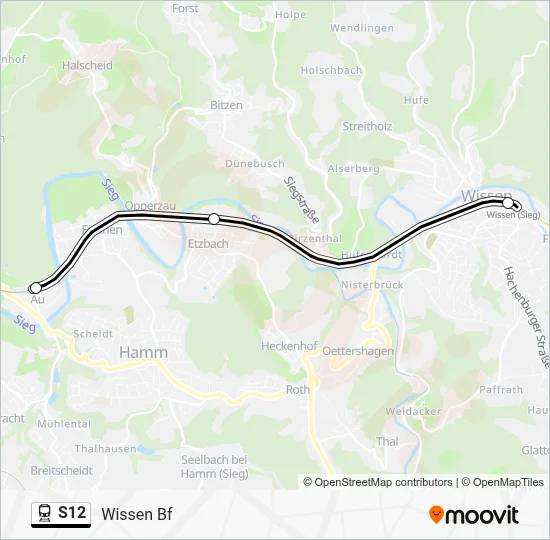 S12 Train Line Map
