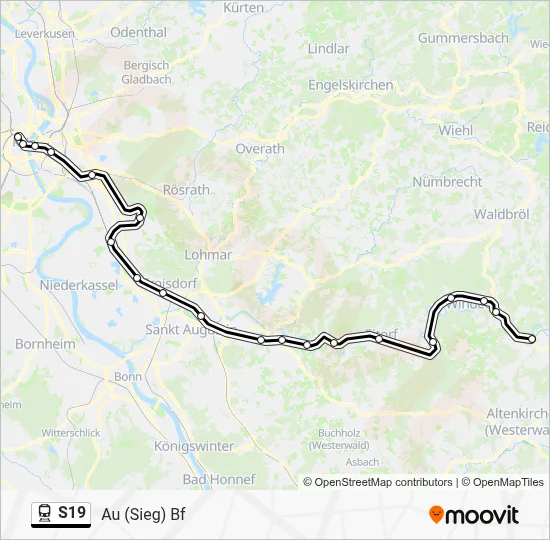 Bahnlinie S19 Karte