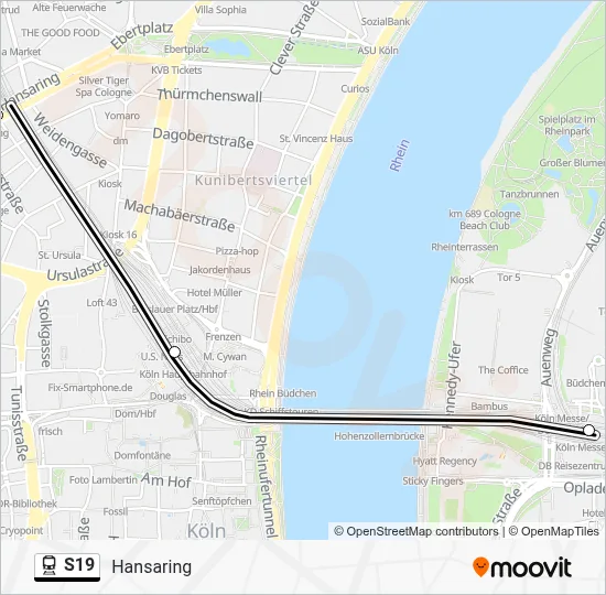 S19 Train Line Map