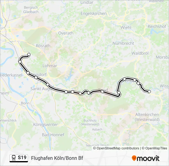 Bahnlinie S19 Karte
