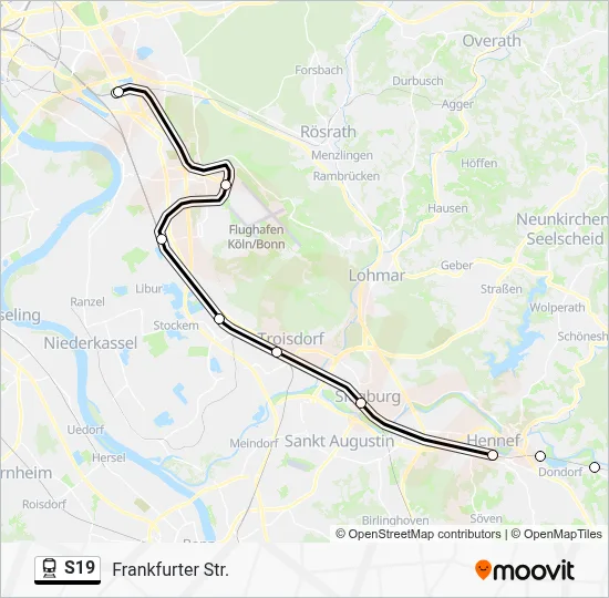 S19 Train Line Map