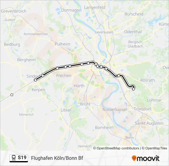 Bahnlinie S19 Karte