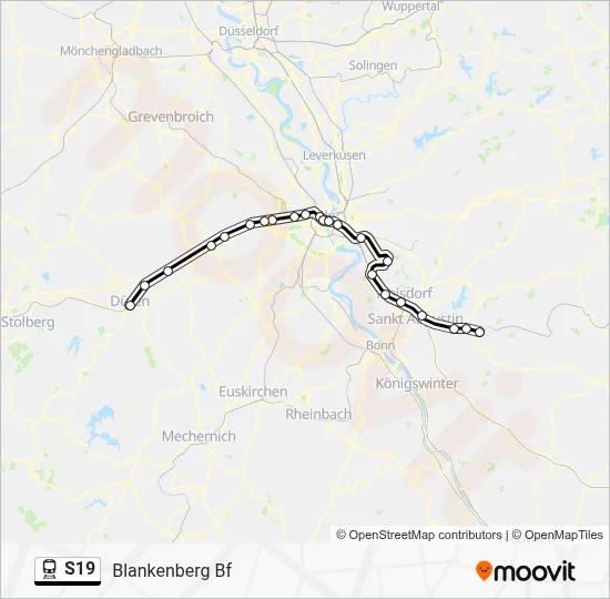 Bahnlinie S19 Karte