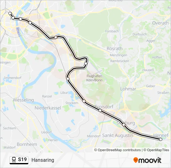 Bahnlinie S19 Karte