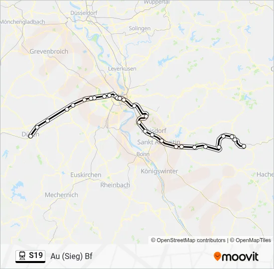 Bahnlinie S19 Karte