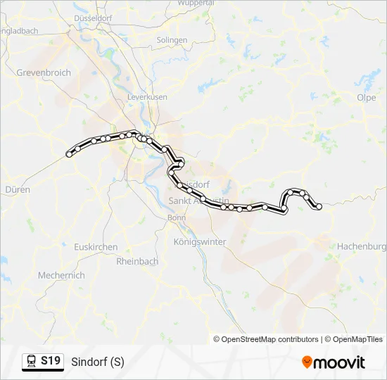 Bahnlinie S19 Karte