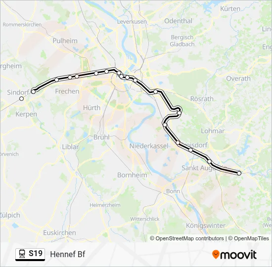 S19 Train Line Map