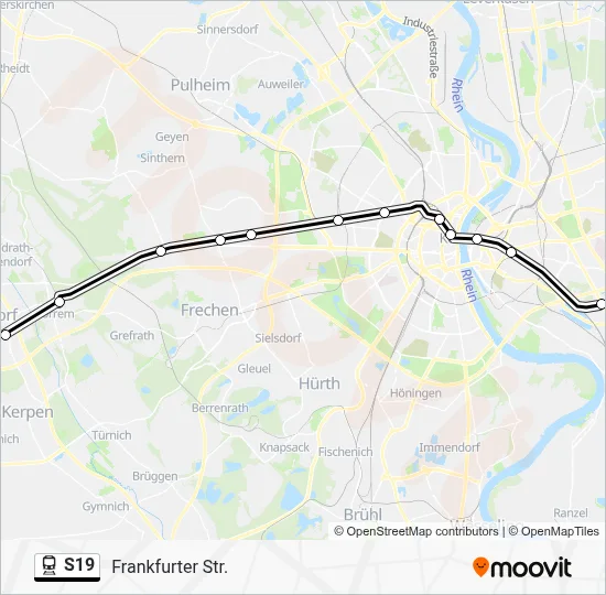Bahnlinie S19 Karte