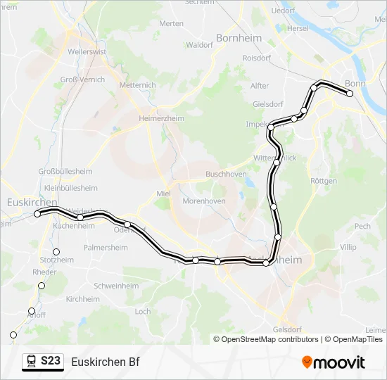 Bahnlinie S23 Karte