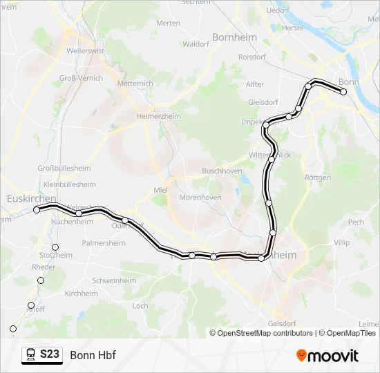 Bahnlinie S23 Karte