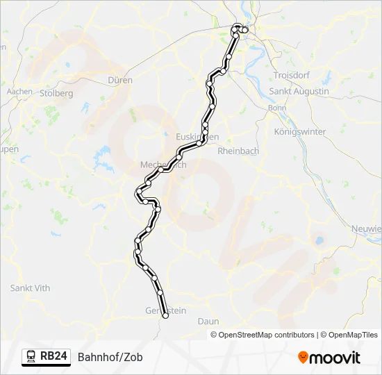 Bahnlinie RB24 Karte