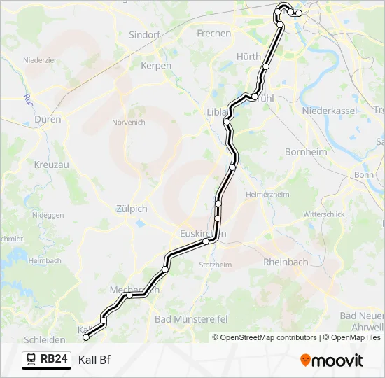 Bahnlinie RB24 Karte