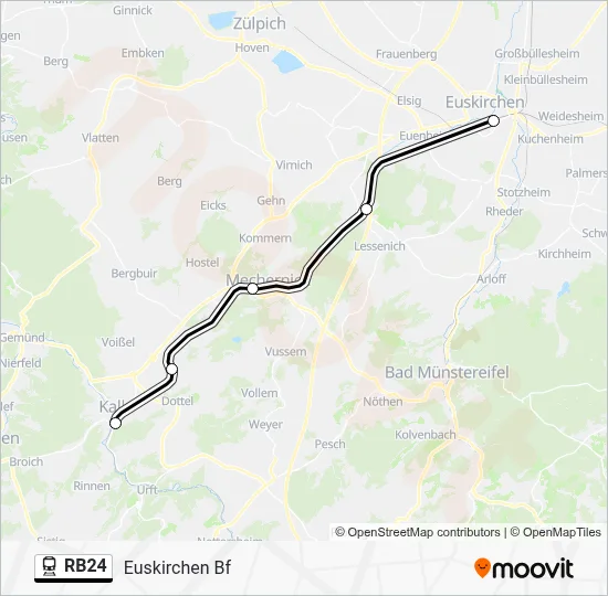 Bahnlinie RB24 Karte