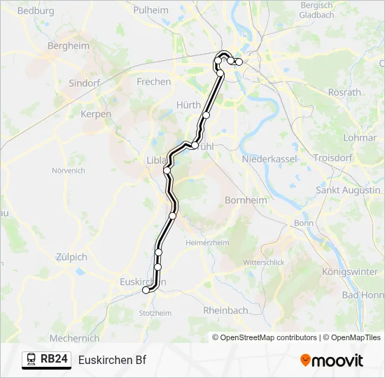 Bahnlinie RB24 Karte